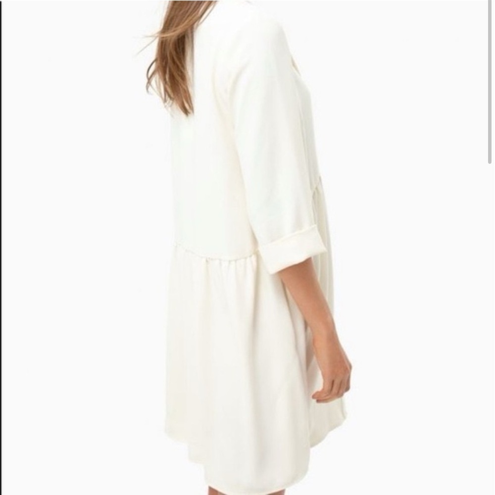NWT TuckerNuck Women’s Ivory Silk Royal Shirt Dress - Picture 2 of 5